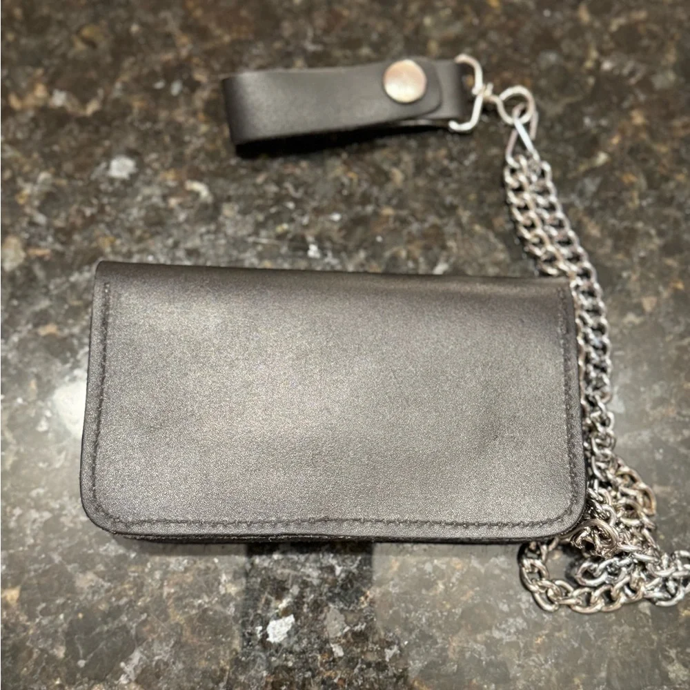 Genuine Leather Chain Wallet